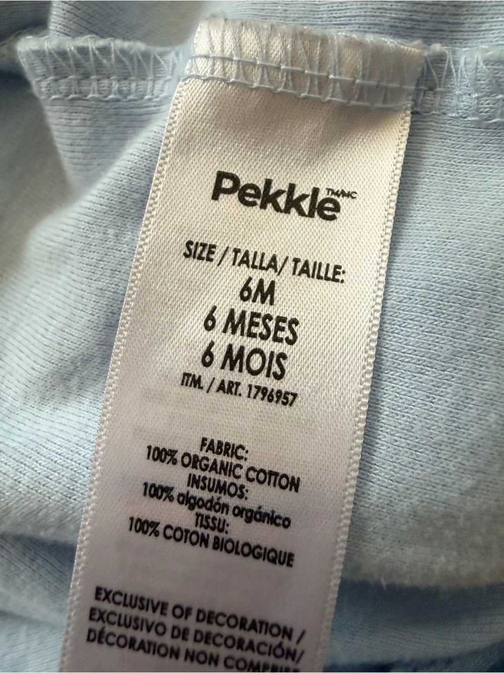 Pekkle Baby Footed Sleeper 6M‎ Popsicle Print Blue Organic Cotton Zip